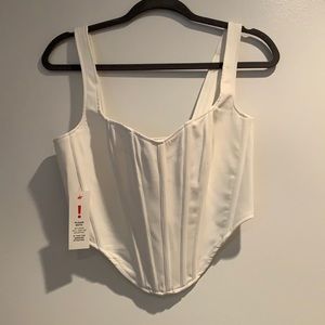 White fitted corset bustier